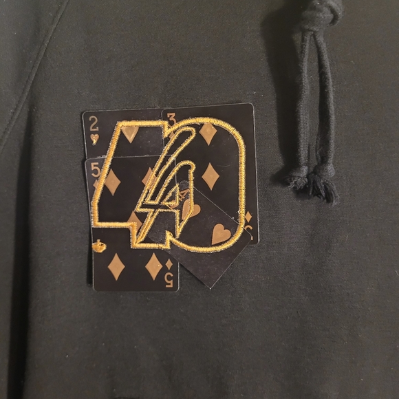 Blazing cards black and gold hoodie sweater small for avid card game lovers - Picture 2 of 13